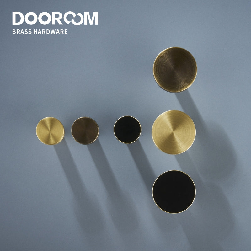 Dooroom Brass Furniture Handles Nordic Fresh Chinese American Gold/Black/Bronze Cabinet Door Drawer Wardrobe Dresser Pulls Knobs DOOROOM