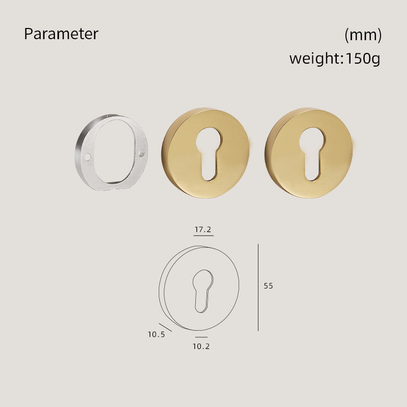 Dooroom Brass Door Handle Accessories Euro Cylinder Escutcheon Rose Cover Matt Brass Antique Bronze Black DOOROOM