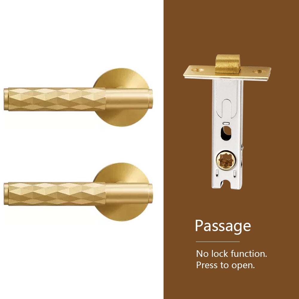 Dooroom Brass Silent Split Door Lock Bedroom Interior Anti-theft Mechanical Lock Security Mute Bathroom Door Handle Locks DOOROOM