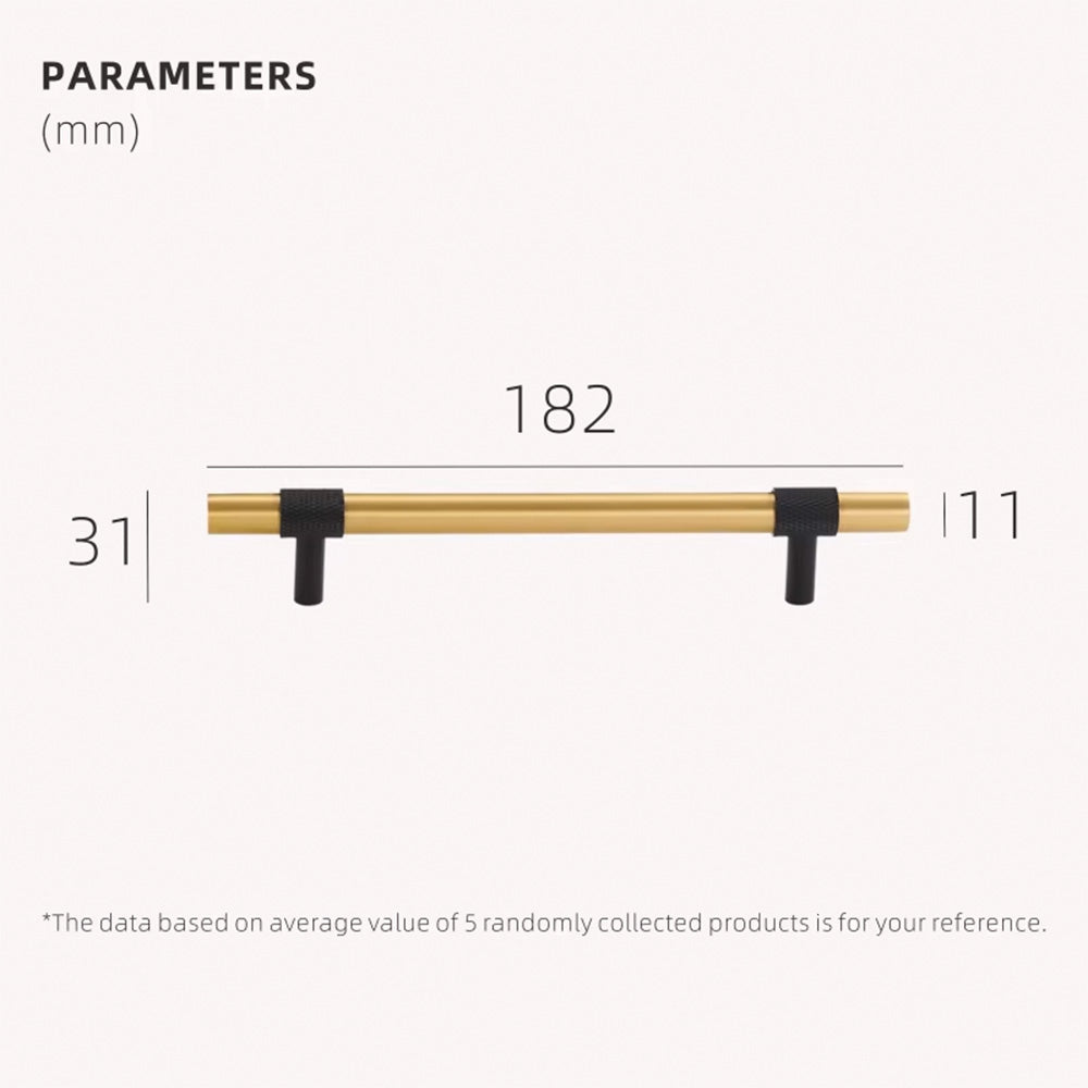 Dooroom Brass Furniture Handles Modern Knurling Black Gold Pulls Wardrobe Dresser Cupboard Cabinet Drawer Shoe Box Knobs DOOROOM