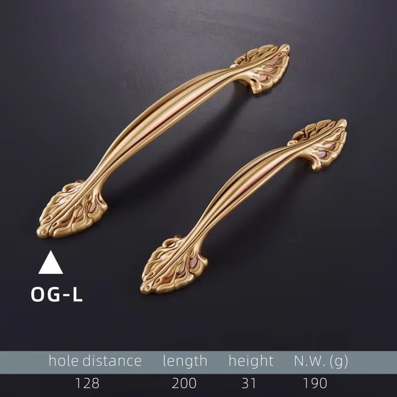 Dooroom Brass European Furniture Handles Antique American Drawer Cabinet Door Wardrobe Dresser Cupboard Pulls Gold Knobs DOOROOM
