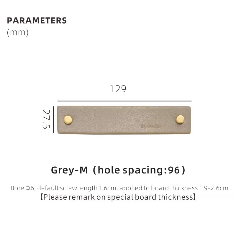 Dooroom Brass&Leather Furniture Handles Nordic Modern Wardrobe Dresser Cupboard Cabinet Drawer Shoe Box Wine Bar Pulls Knobs DOOROOM