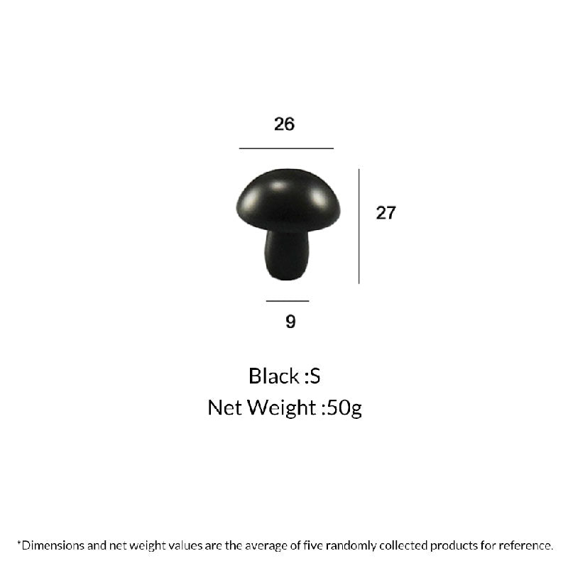 Dooroom 1 Inch Matt Black Antique Brass Cabinet Knobs Modern Dresser Round Knobs Brass Mushroom Shape Pulls for Kitchen DOOROOM