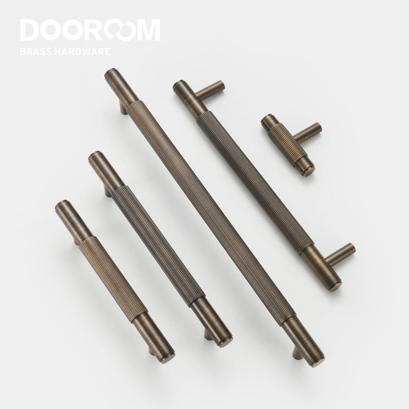 Dooroom Antique Brass Stripe Furniture Handles Modern Wardrobe Dresser Cupboard Cabinet Drawer Wine Bar Shoe Box Pulls Knobs DOOROOM