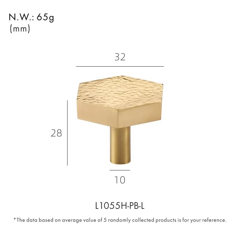 Dooroom Brass Furniture Handles Modern Hammered Round Hexagon Pulls Wardrobe Dresser Cupboard Cabinet Drawer Wine Bar Knobs DOOROOM