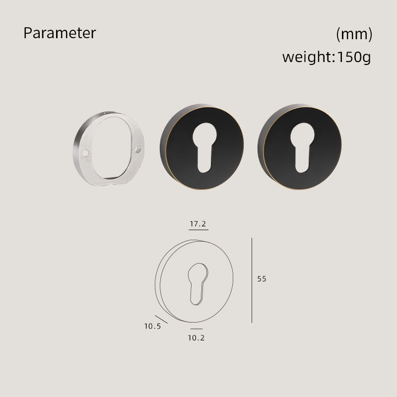 Dooroom Brass Door Handle Accessories Euro Cylinder Escutcheon Rose Cover Matt Brass Antique Bronze Black DOOROOM