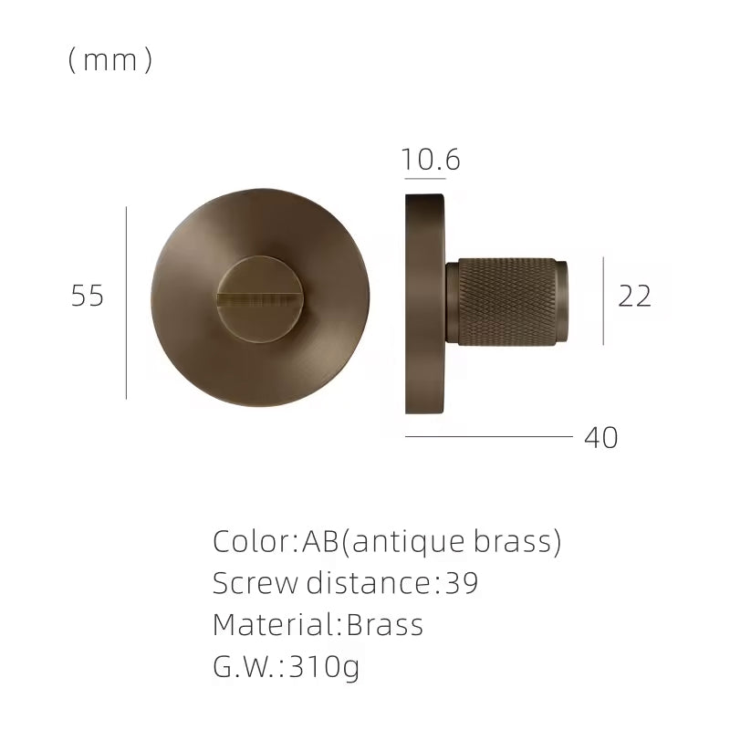 Dooroom brass door lock key escutcheon plates Knurled Striped Thumbturn for inside door room bathroom thumb turn DOOROOM