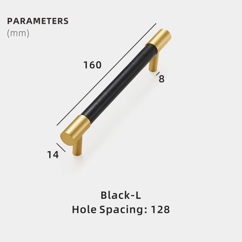Dooroom Brass Furniture Handles Real Leather Nordic Simple Pulls Cupboard Wardrobe Dresser Shoe Box Drawer Wine Bar Cabinet Knob DOOROOM