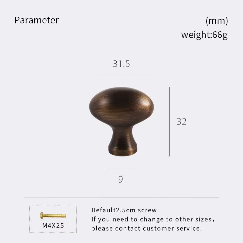 Dooroom Brass Egg Furniture Handles Wardrobe Dresser Cupboard Cabinet Door Drawer Shoe Box Pulls Pastoral Mediterranean Knobs DOOROOM