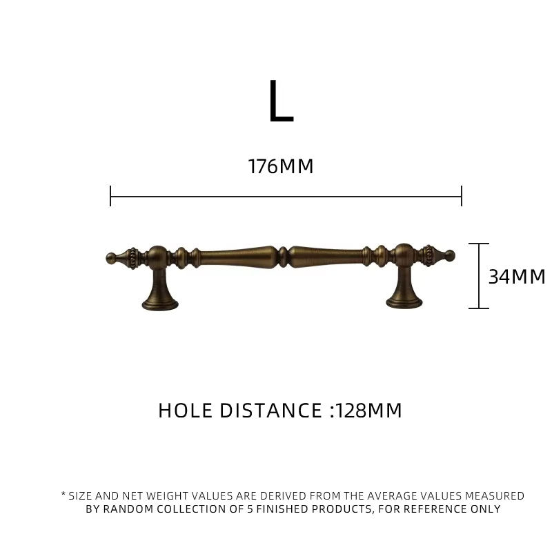 Dooroom Brass Furniture Handles Retro Antique Bronze Senior Solid Drawer Knob Kitchen Cabinet Drawer Wardrobe Hardware Handle DOOROOM
