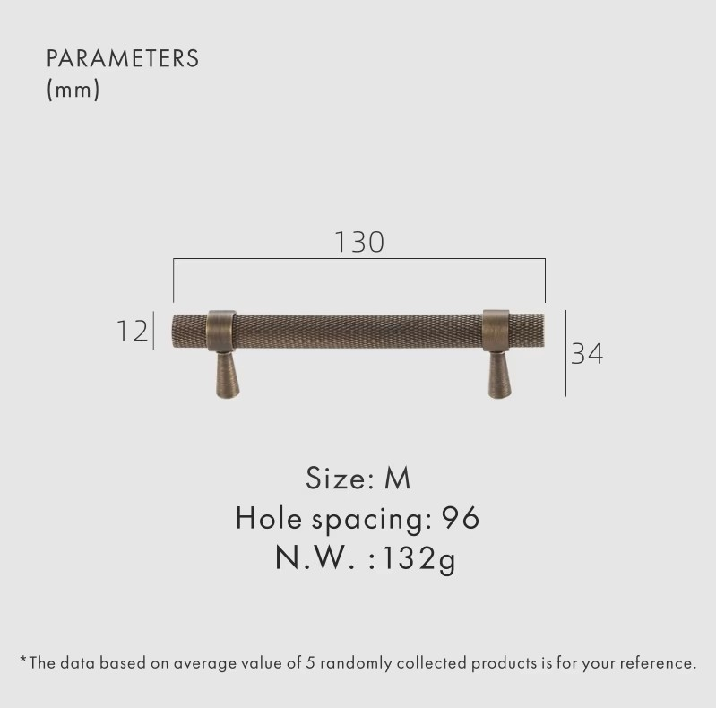Dooroom Brass Knurled Furniture Handles Antique Brass Cupboard Wardrobe Dresser Shoe Box Drawer Cabinet T-bar Pulls DOOROOM