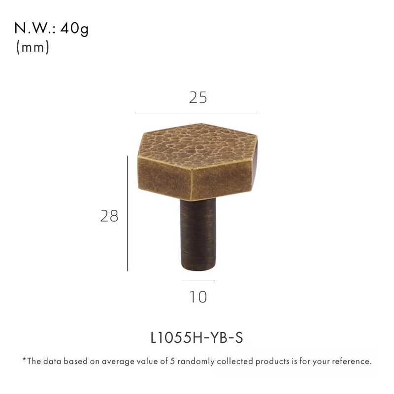 Dooroom Brass Furniture Handles Modern Hammered Round Hexagon Pulls Wardrobe Dresser Cupboard Cabinet Drawer Wine Bar Knobs DOOROOM