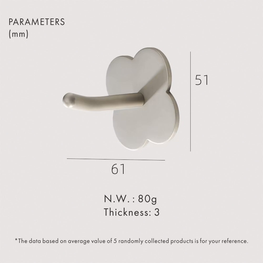 Doodoom Brass Punch Free Bearing Hooks Bathroom Indoor Kitchen Hallway Wall Clothes Hooks Wall Hangers Row Hooks Nordic DOOROOM