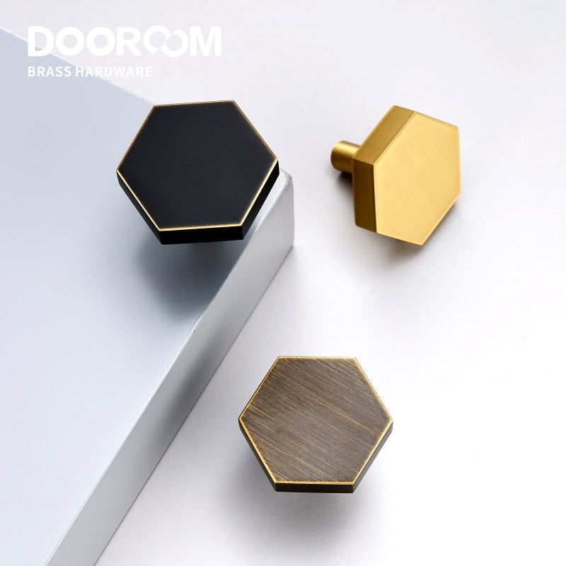 Dooroom Brass Furniture Handles Nordic Ins Gold Black Bronze White Wood Door Wardrobe Dresser Cupboard Drawer Cabinet Pull Knob DOOROOM