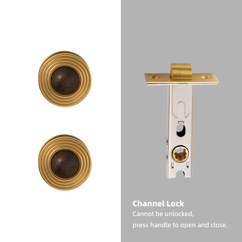 Dooroom Brass and numb Door Lock Set Simplicity Interior Bedroom Bathroom Lock Door Dummy Lock Passage Privacy Lock DOOROOM