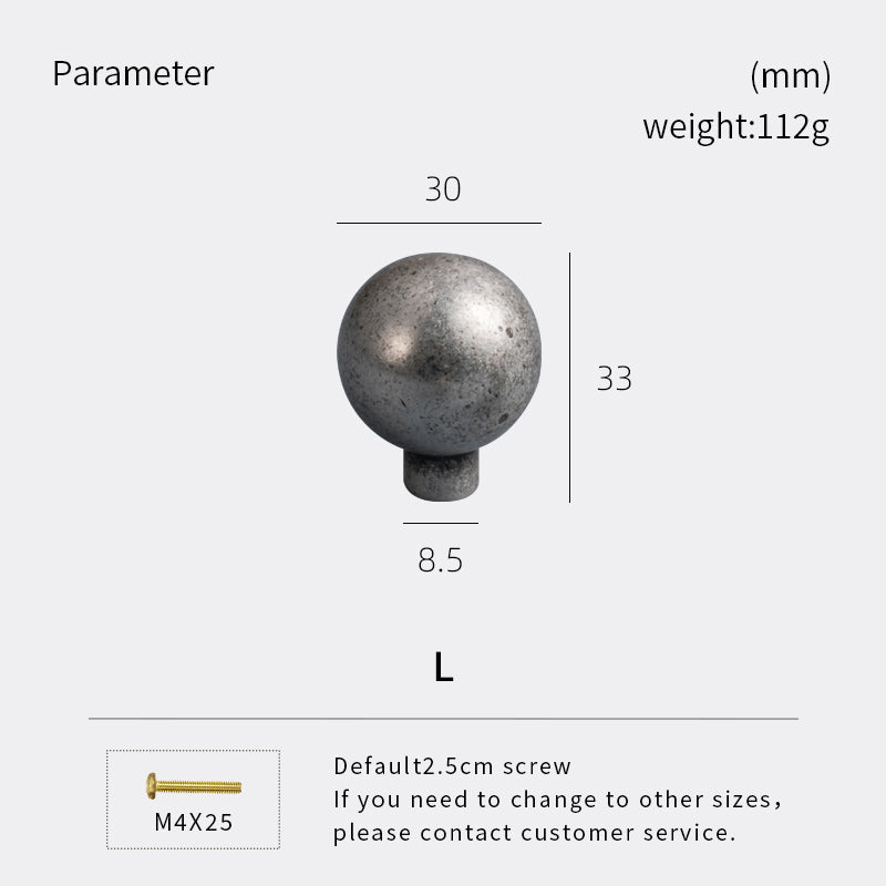 Dooroom Ancient Silver Vintage Style Round Brass Handle Wardrobe Dresser Cupboard Cabinet Door Drawer Shoe Box Handle DOOROOM