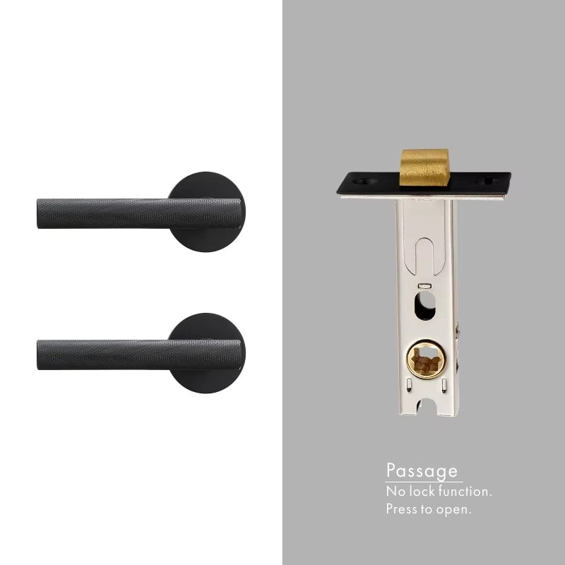 Dooroom brass knurled thumb turn key latch lever handle cylinder key escutcheon passage room lock DOOROOM