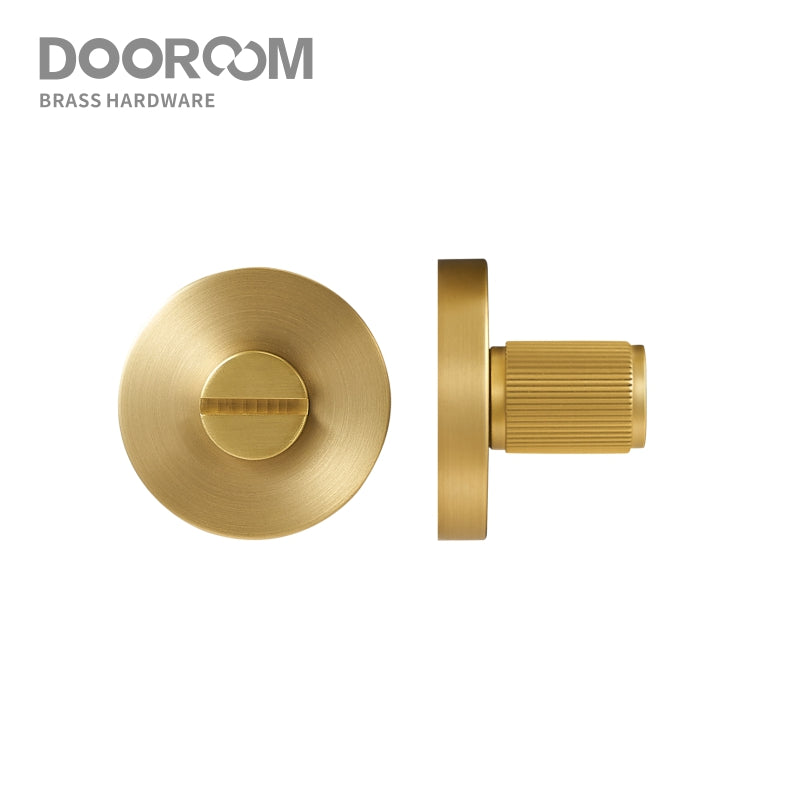 Dooroom brass door lock key escutcheon plates Knurled Striped Thumbturn for inside door room bathroom thumb turn DOOROOM