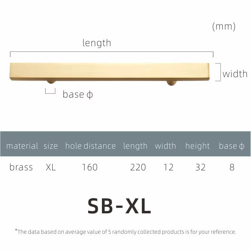Dooroom Dulu Brass Furniture Handles Modern Wardrobe Dresser Cupboard Drawer Cabinet Door Long Square Black/Gold Pulls Knobs DOOROOM