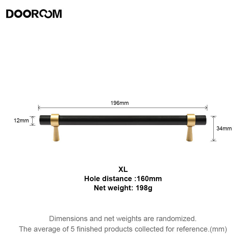 Dooroom Minimalist Furniture Handles Brass Black Walnut Original Nordic Cupboard Wardrobe Dresser Shoe Box Drawer Cabinet Knobs DOOROOM
