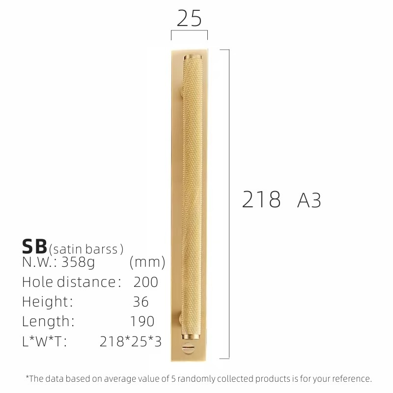 Dooroom Brass Furniture Handles Knurling Gold Black Modern Wardrobe Cabinet Dresser Cupboard Drawer Pulls Knobs bar Knurled DOOROOM