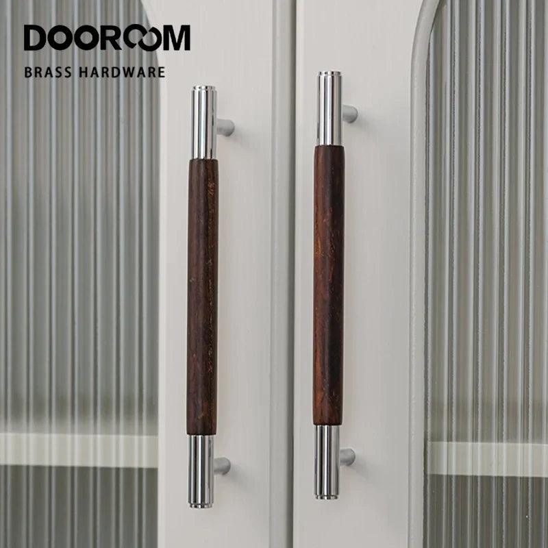 Dooroom Brass Furniture Handles Wood Wardrobe Cupboard T-bar Drawer Knob Kitchen Cabinet Drawer Gabinete Pull Modern Hardware DOOROOM