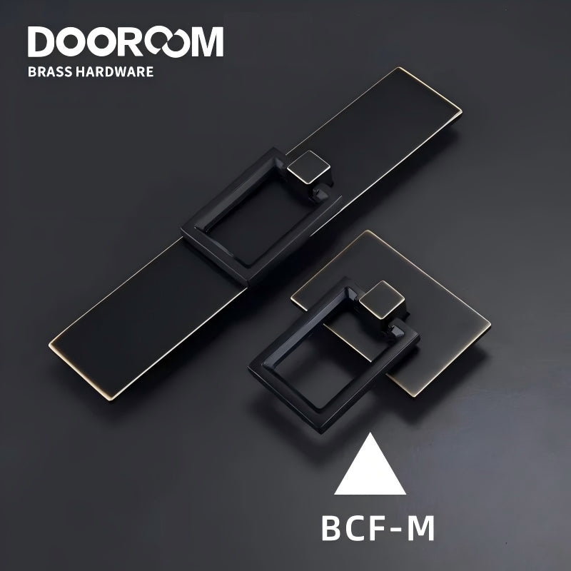 Dooroom Brass Furniture Handle Wardrobe Dresser Cupboard Cabinet Drawer Pull Modern Southeast Asia HK American Knob Black Bronze DOOROOM