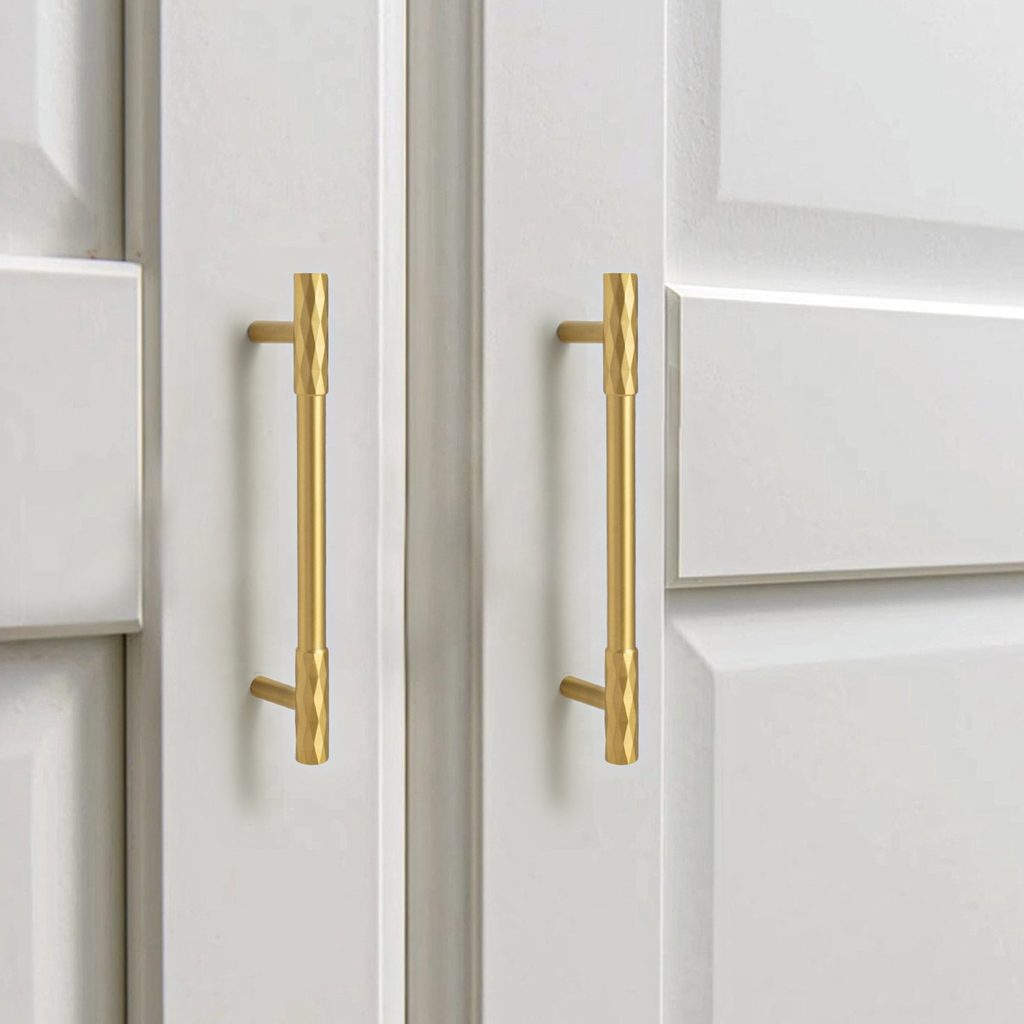 Set of 6 Antique Brass Bar Pulls DOOROOM