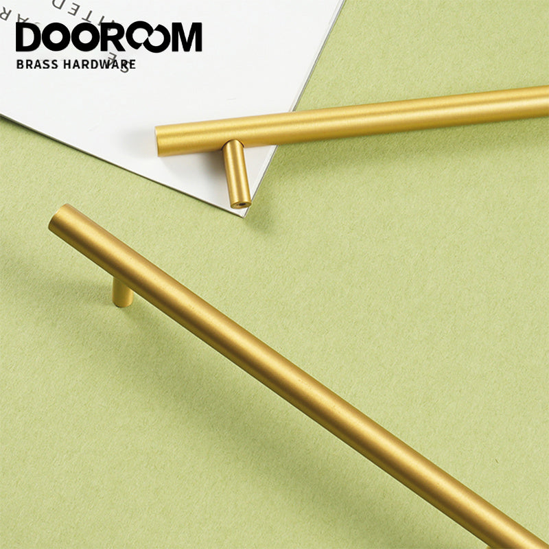 Dooroom Yu'an Brass Furniture Handles Nordic Modern Pastoral Wardrobe Dresser Cupboard Drawer Cylinder Black/Gold Pulls Knobs DOOROOM