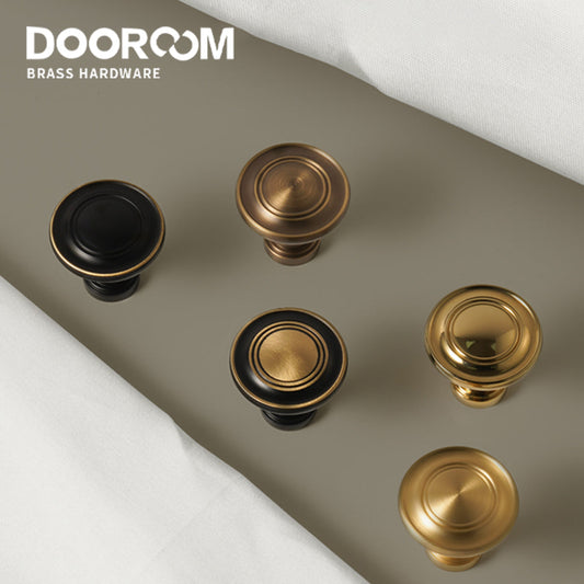 Dooroom Solid Brass Handle Superior Quality Wardrobe Cabinet Round Drawer Knob Mushroom Type Porcelain Bling Single Hole Handle DOOROOM