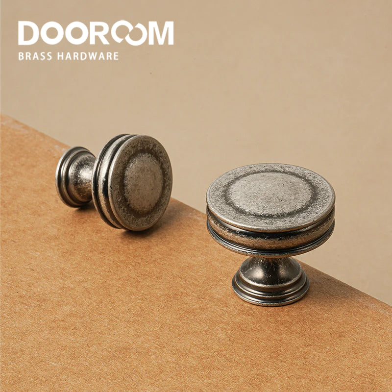 Dooroom Brass Vintage Style Antique Silver Furniture Handles Pulls Cupboard Wardrobe Dresser  Wine Bar Drawer Cabinet Knobs DOOROOM