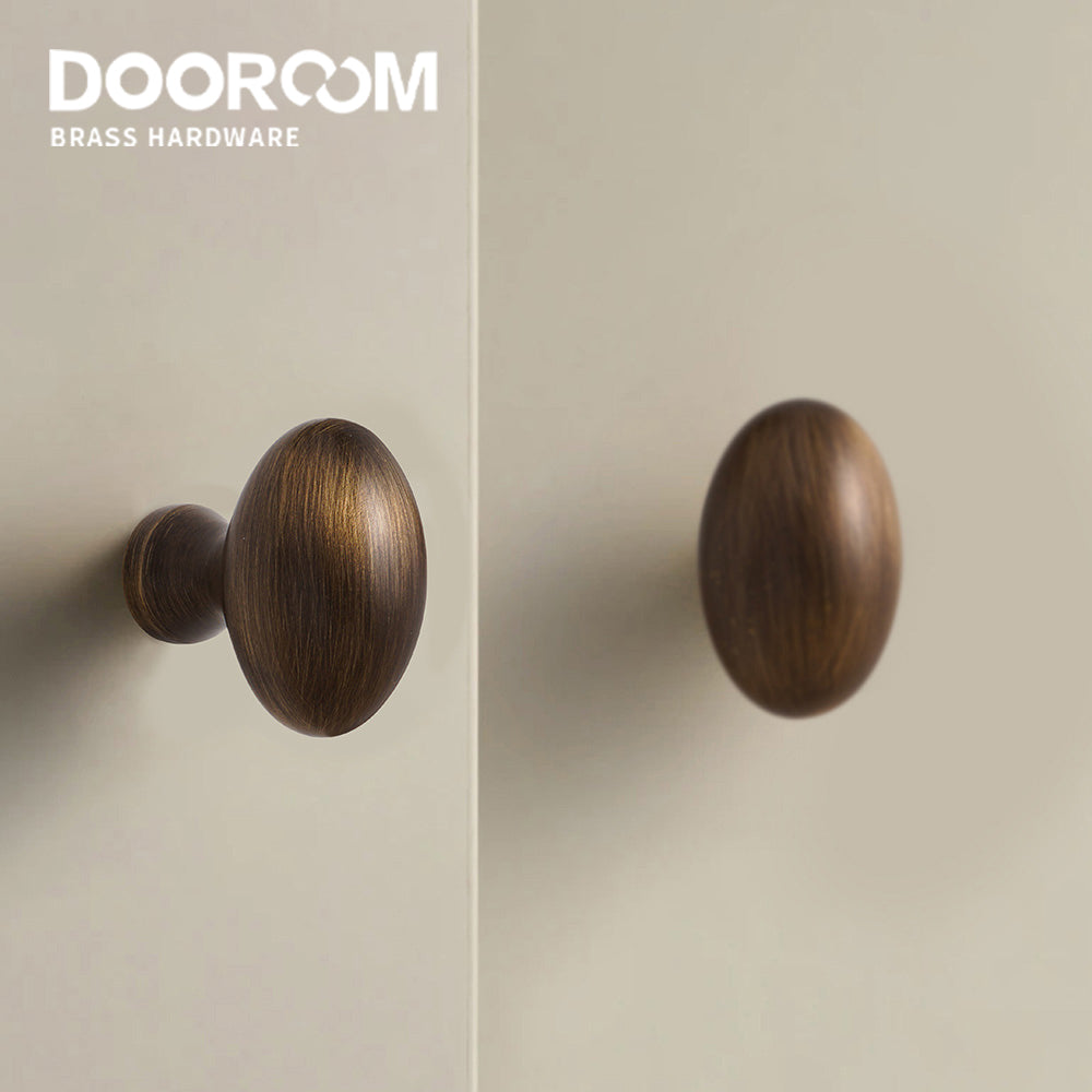 Dooroom Brass Egg Furniture Handles Wardrobe Dresser Cupboard Cabinet Door Drawer Shoe Box Pulls Pastoral Mediterranean Knobs DOOROOM