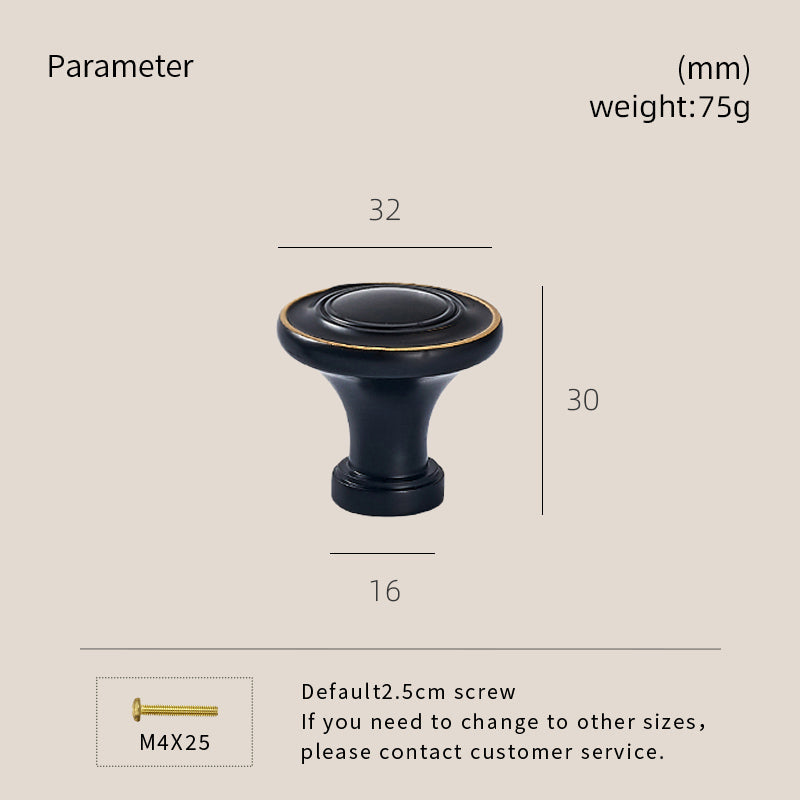 Dooroom Solid Brass Handle Superior Quality Wardrobe Cabinet Round Drawer Knob Mushroom Type Porcelain Bling Single Hole Handle DOOROOM