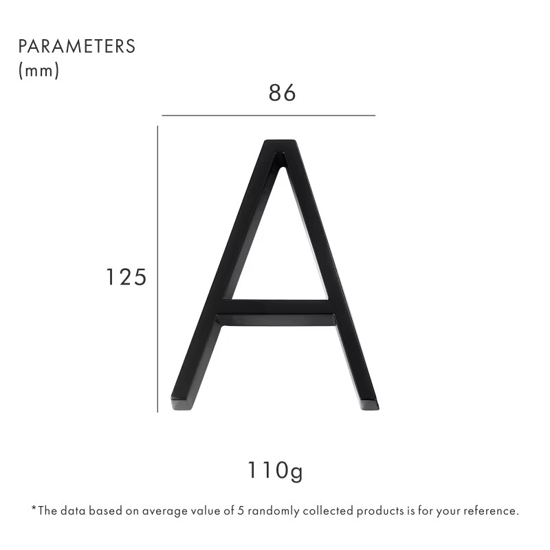 Dooroom Zinc Alloy Digits 0-9 Letters A B C Company Names Door Plate House Number Room Number Hotel Floor Number Villa Signboard DOOROOM