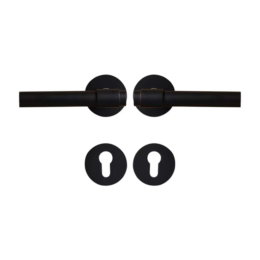 Dooroom Brass Lever Light Luxury Black Gold Modern Fashion Interior Room Bedroom Bathroom Solid Wood Door Lock Split Handle Knob DOOROOM