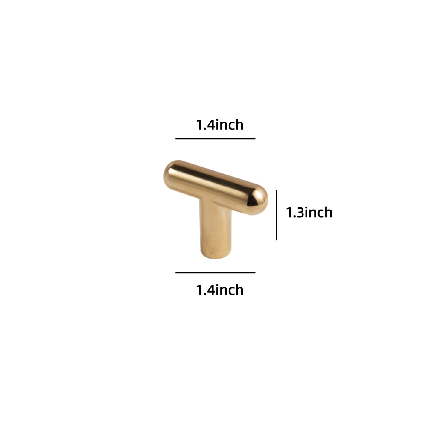Set of 6 T-Shaped Minimalist Knobs DOOROOM