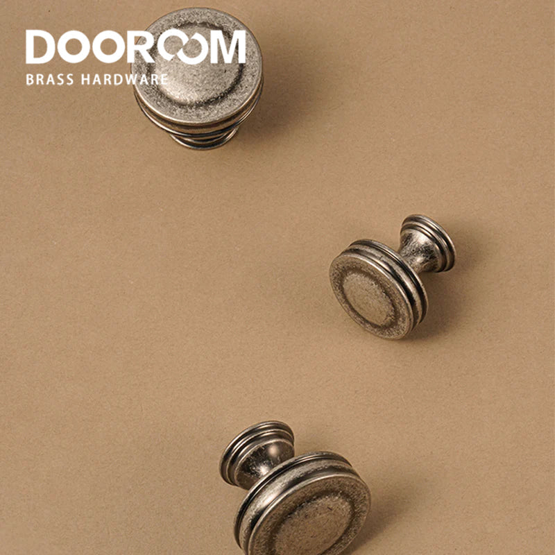 Dooroom Brass Vintage Style Antique Silver Furniture Handles Pulls Cupboard Wardrobe Dresser  Wine Bar Drawer Cabinet Knobs DOOROOM