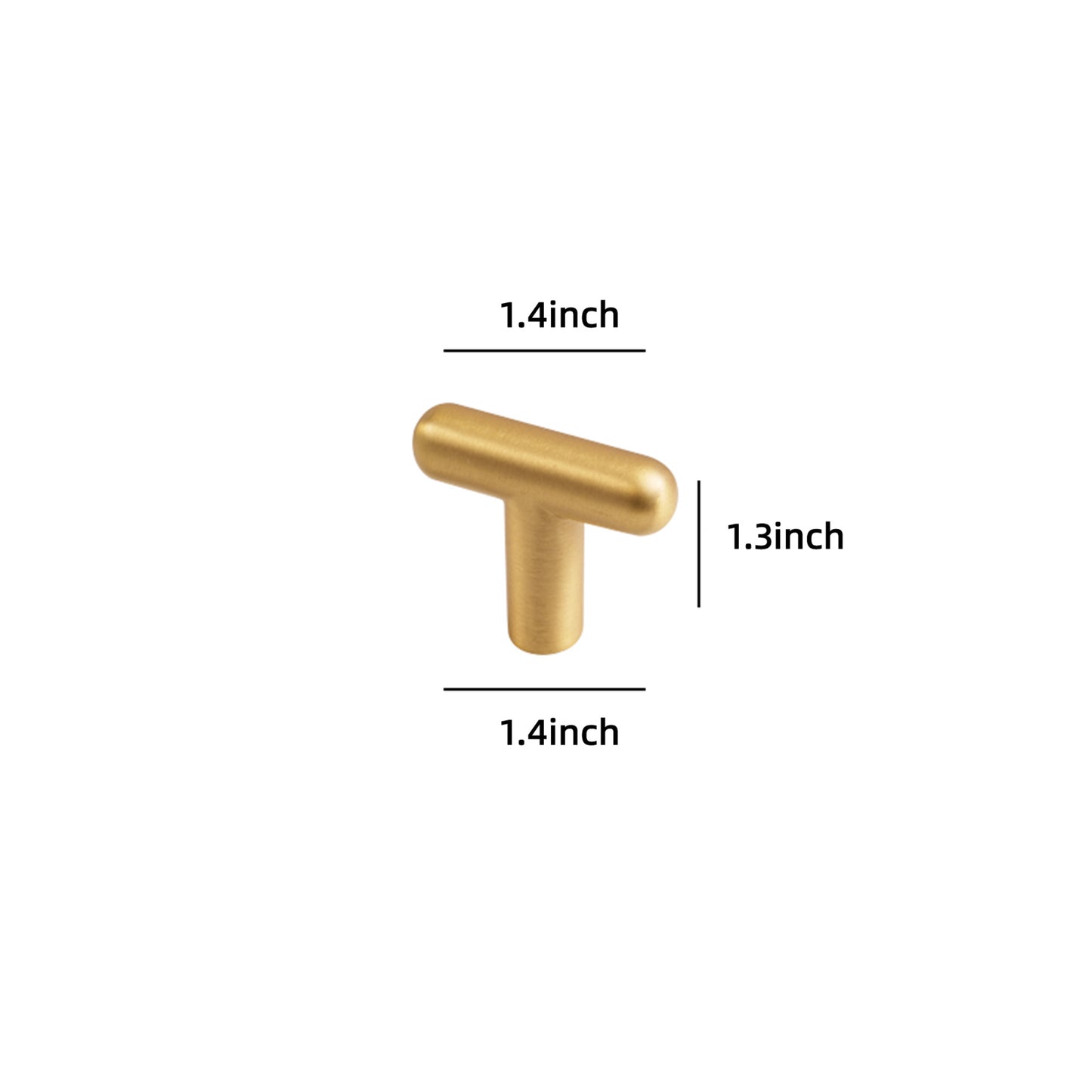 Set of 6 T-Shaped Minimalist Knobs DOOROOM