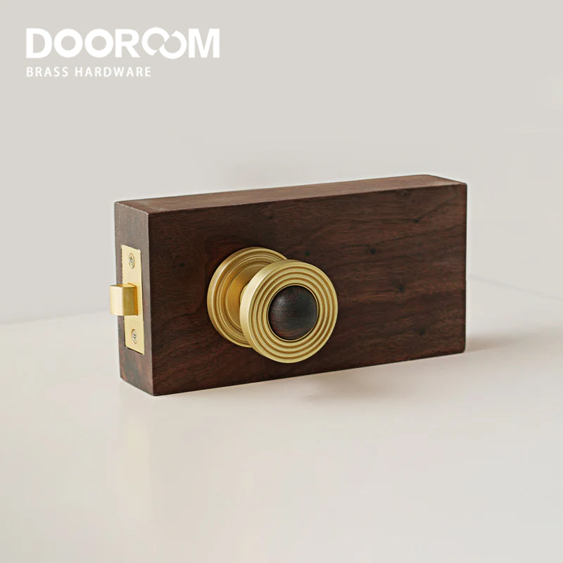 Dooroom Brass and numb Door Lock Set Simplicity Interior Bedroom Bathroom Lock Door Dummy Lock Passage Privacy Lock DOOROOM