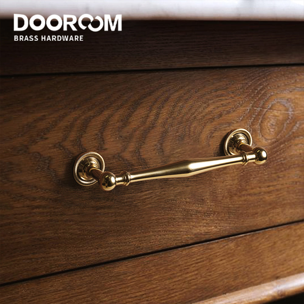 Dooroom Brass Furniture Handles Antique Brass Retro Style Cupboard Wardrobe Dresser Shoe Box Drawer Cabinet Pulls DOOROOM