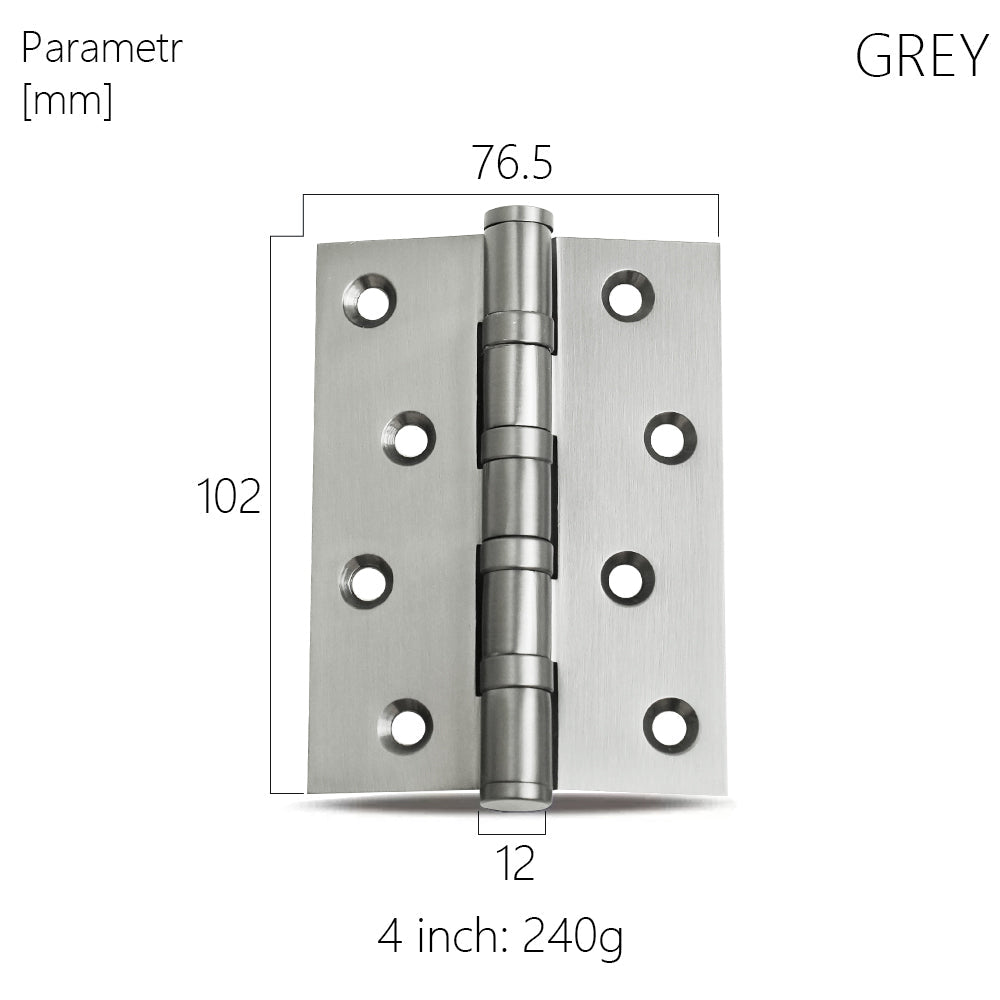 One Piece-Dooroom Brass Thick Bearing Hinges 4"x3"x3mm, 5"x3"x3mm Solid Wood Door American Black Gold Mute Hinges With Screws DOOROOM