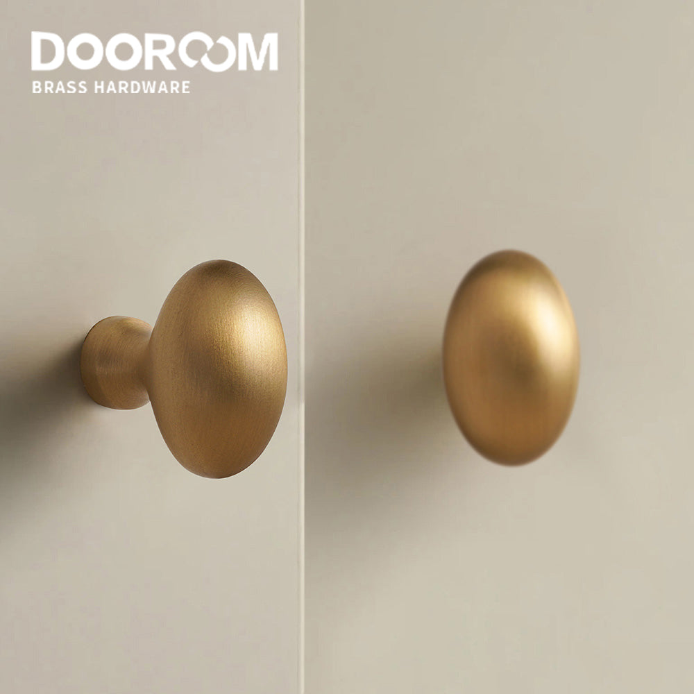Dooroom Brass Egg Furniture Handles Wardrobe Dresser Cupboard Cabinet Door Drawer Shoe Box Pulls Pastoral Mediterranean Knobs DOOROOM
