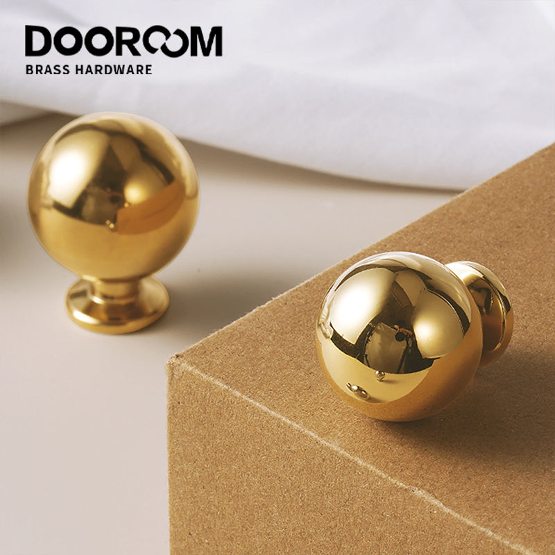 Dooroom Brass rotundity Furniture Handles Modern Simplicity Wardrobe Dresser Cupboard Cabinet Door Drawer Shoe Box handle DOOROOM