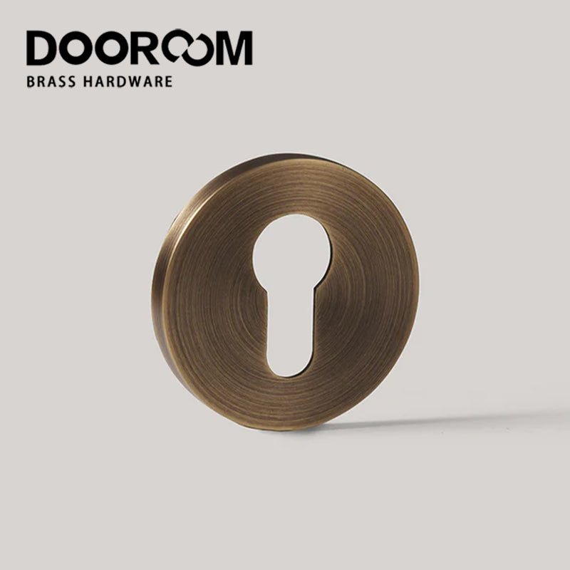 Dooroom Brass Door Handle Accessories Euro Cylinder Escutcheon Rose Cover Matt Brass Antique Bronze Black DOOROOM