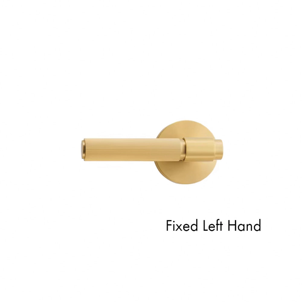 Dooroom US Standard for 2-1/8" Brass Privacy Passage Stripe Door Lock Set Gold Black Antique Bronze Optional Round Panel DOOROOM