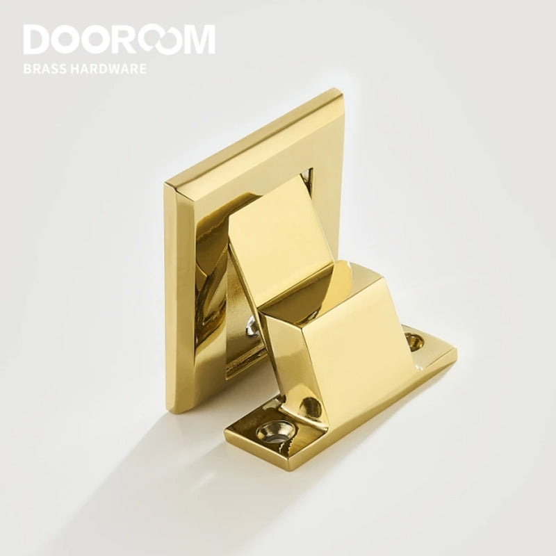 Dooroom Brass Door Stops Punch Free Invisible Magnetic Door Holder Underfloor Heating Door Bumper Catch Free Tapes DOOROOM