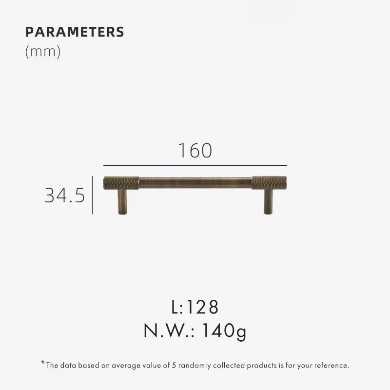 Dooroom Antique Brass Knurling Furniture Handles Long Round Modern Pulls Cupboard Wardrobe Dresser Shoe Box Drawer Cabinet Knobs DOOROOM