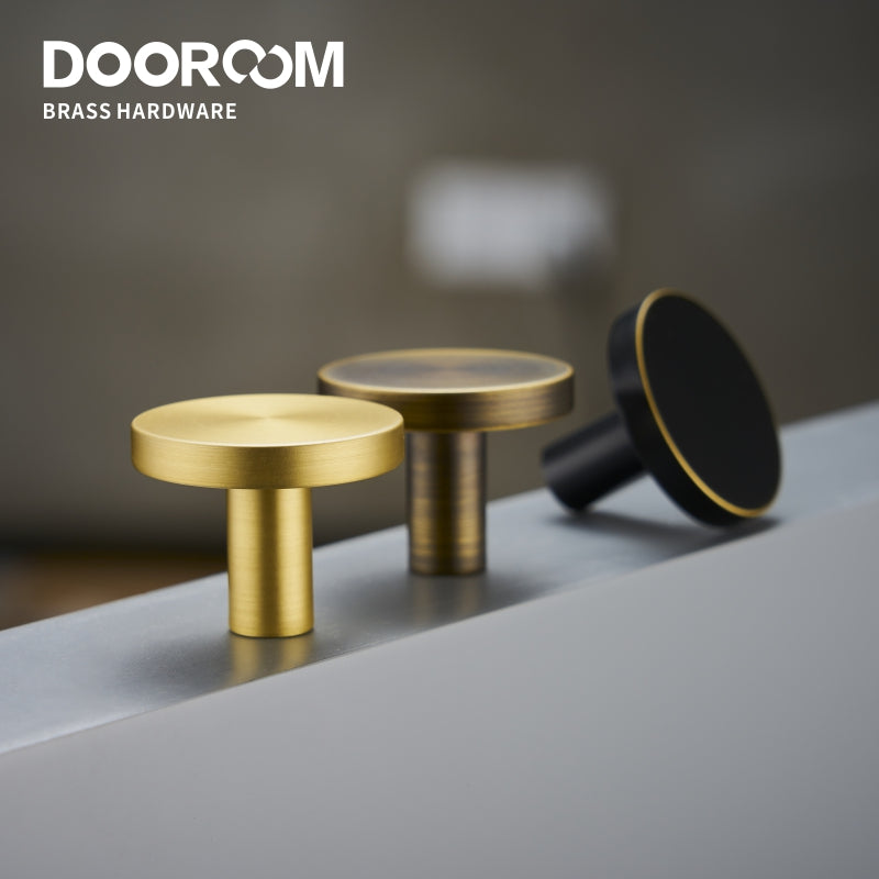 Dooroom Brass Furniture Handles Nordic Fresh Chinese American Gold/Black/Bronze Cabinet Door Drawer Wardrobe Dresser Pulls Knobs DOOROOM