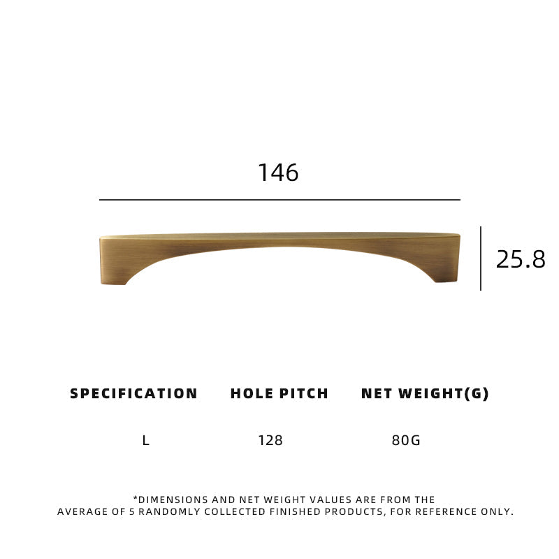 Dooroom High Quality Solid Brass Handle Minimalist Design Window Cabinet Door Drawer Kitchen Handle DOOROOM