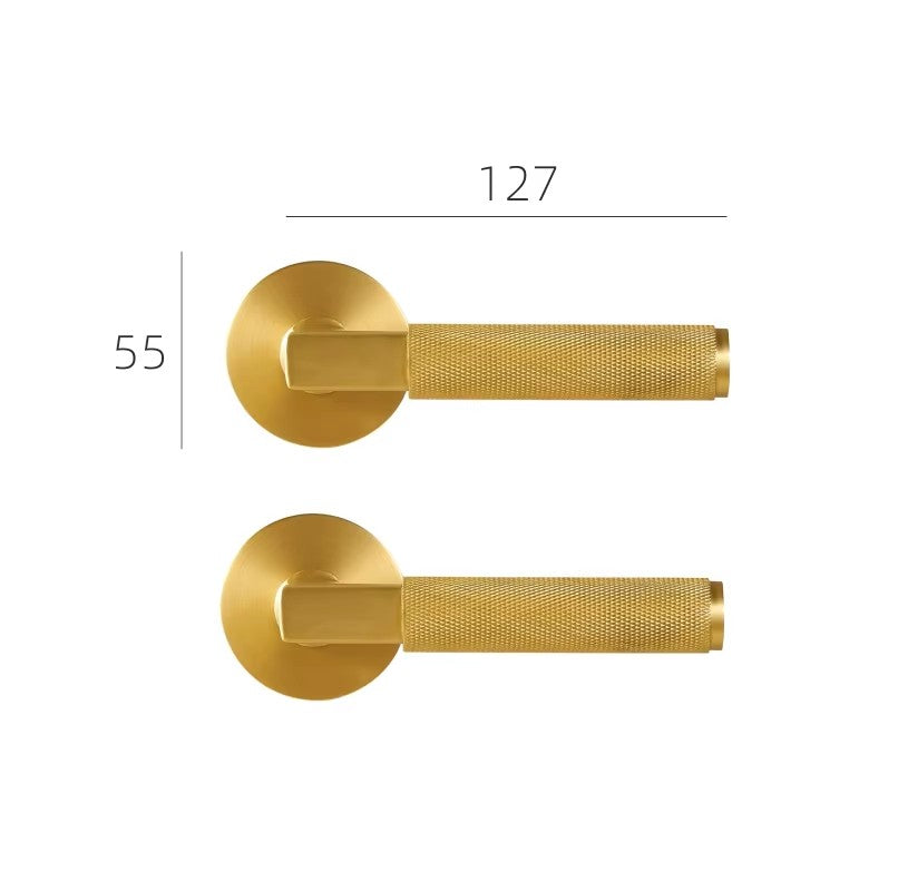 Dooroom brass knurled thumb turn key latch lever handle cylinder key escutcheon passage room lock DOOROOM